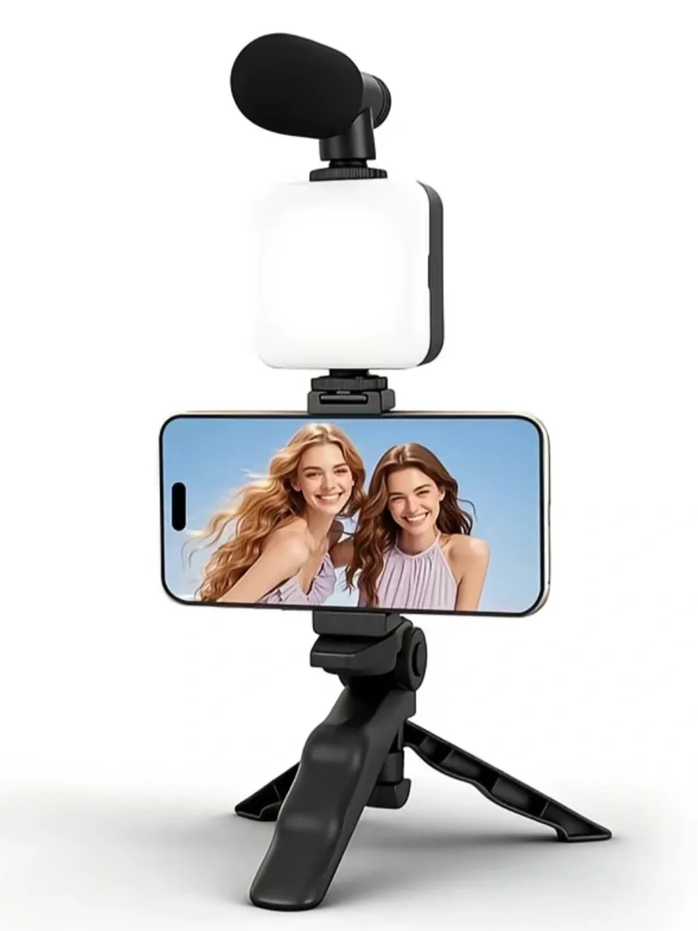 Video-Making Kit AY-49, has Audio, Light, Microphone & Tripod, New